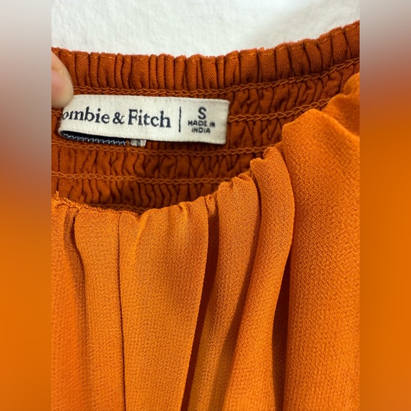 Abercrombie & Fitch Women’s Long-Sleeve Ruched Babydoll Mini Dress – Size Small - Picture 8 of 11